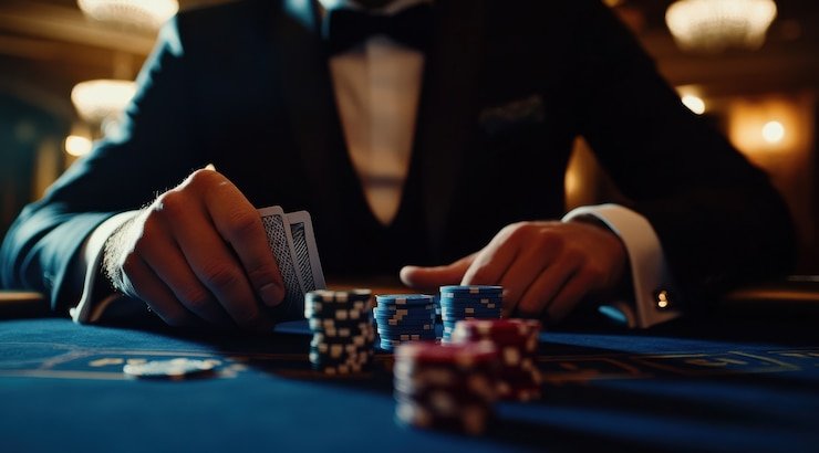 batara88 login live-casino table interface displayed on mobile phone showing blackjack game with live dealer